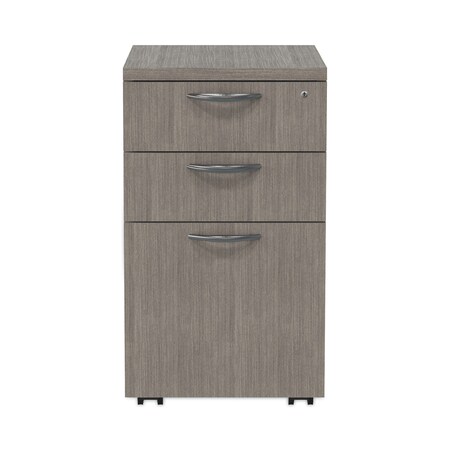 Alera Valencia Mobile Pedestal File, Left/Right, 3-Drawer: Box/Box/File, Legal/Ltr, Gray, 15.88x20.5x28.39 ALEVA572816GY